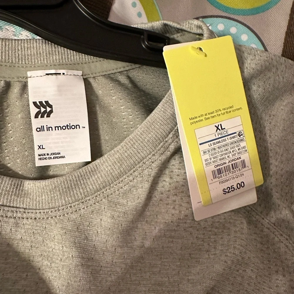 Gray long sleeve Sweat wicking All in Motion T-Shirt